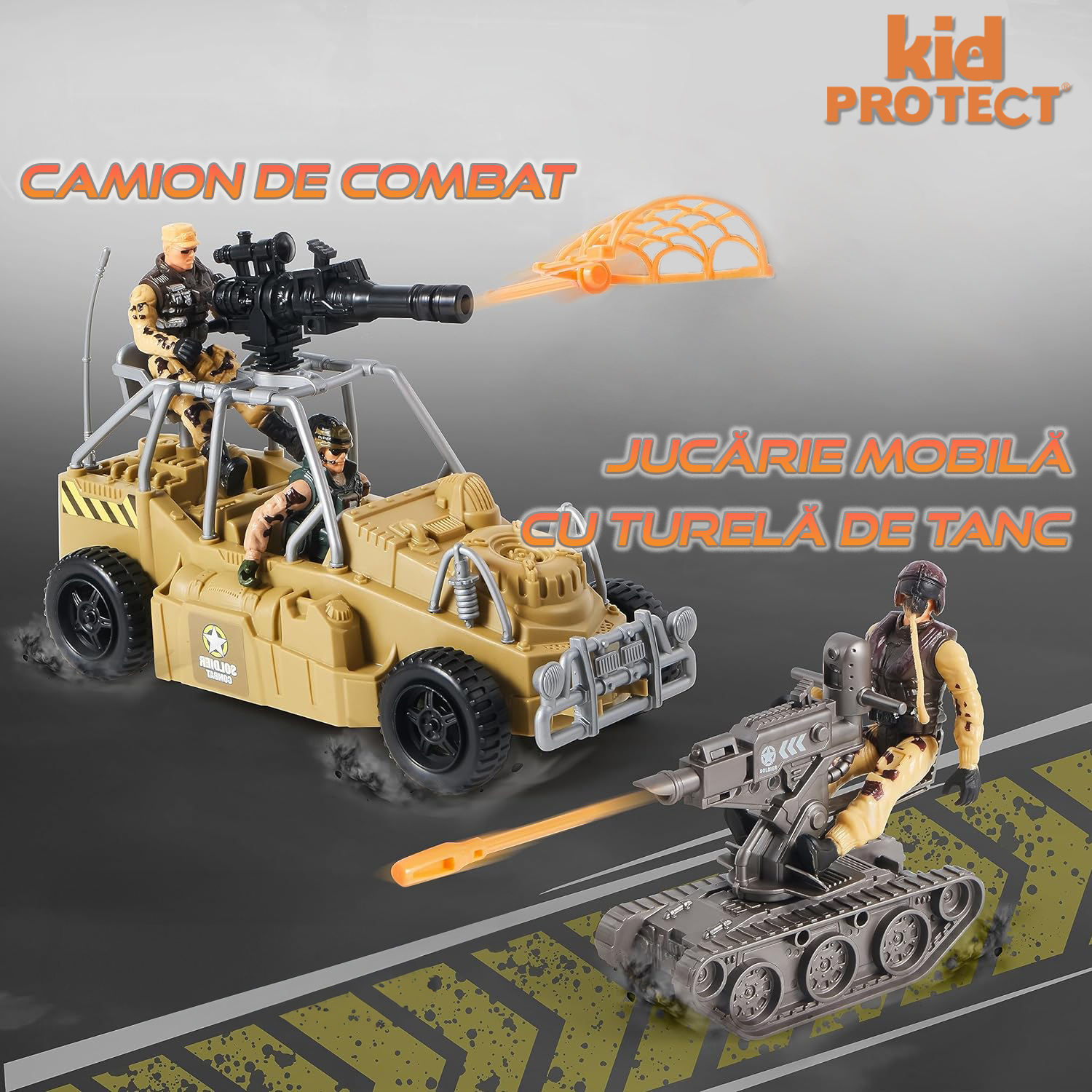 Set Militar de Jucarie Pentru Copii KidProtect War Max Set Militar de Jucarie Pentru Copii KidProtect War Max